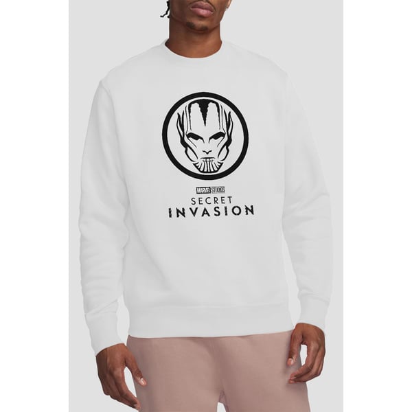 Marvel Unisex Adult Secret Invasion Mono Badge Sweatshirt