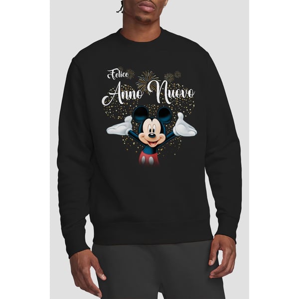 Disney Unisex Adult Italian Mickey Mouse Fireworks New Year Sweatshirt