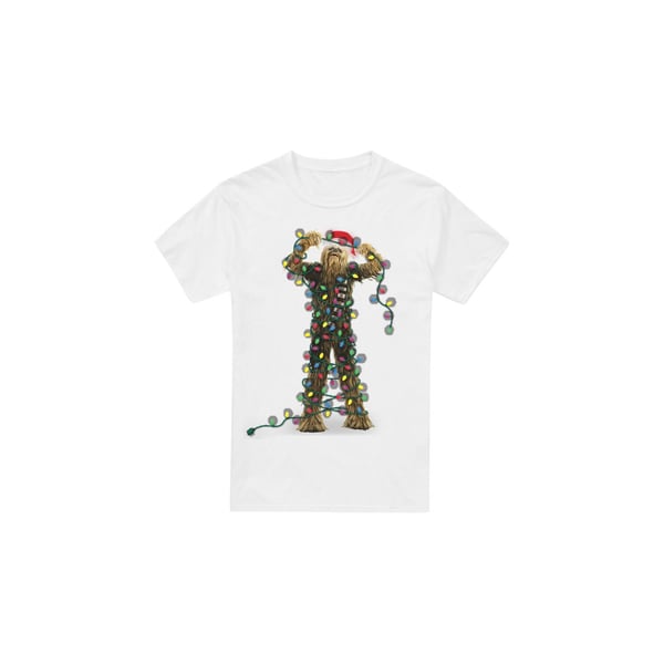 Star Wars Mens Chewbacca Fairy Lights Christmas T-Shirt