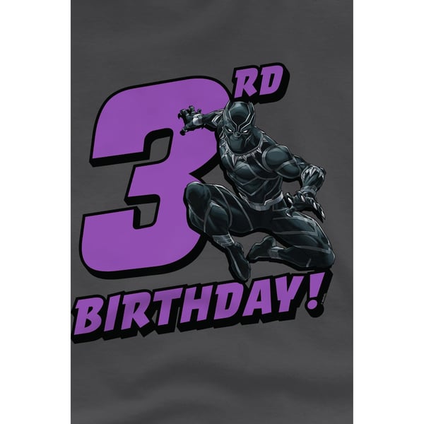 Black Panther Childrens/Kids 3rd Birthday T-Shirt