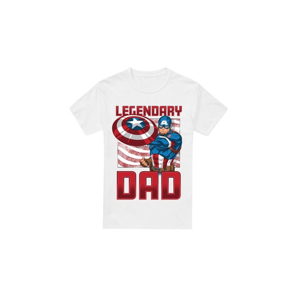 Captain America Mens Legendary Dad America T-Shirt Captain America Mens Legendary Dad America T-Shirt