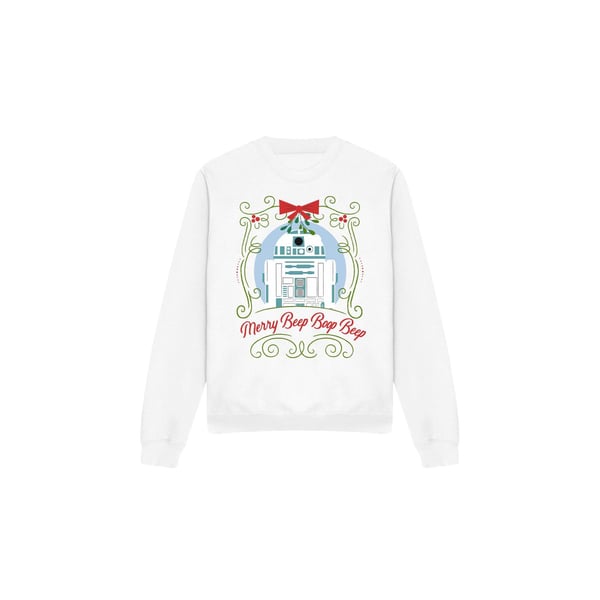 Star Wars Unisex Adult Merry Beep Boop Beep R2-D2 Christmas Sweatshirt