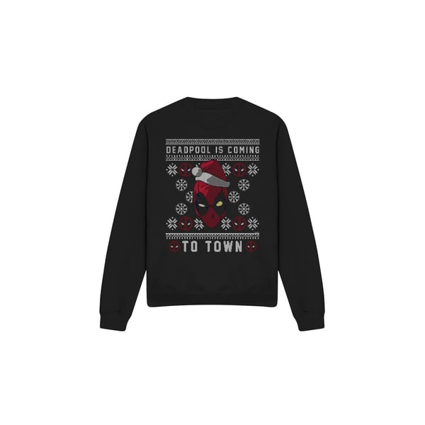 Deadpool Unisex Adult Coming To Town Sweatshirt