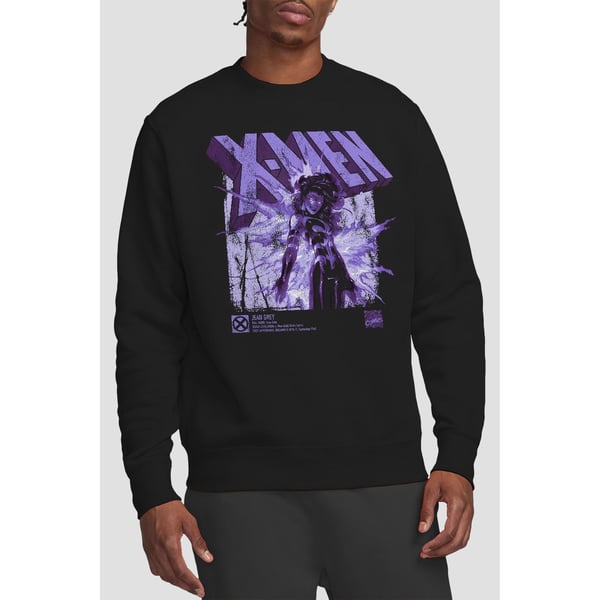 Marvel Unisex Adult X-Men Jean Grey Infographic Sweatshirt