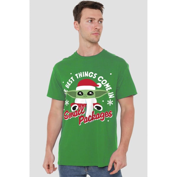 Star Wars: The Mandalorian Mens Grogu Snowflake T-Shirt