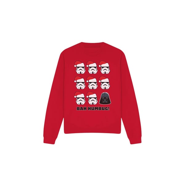 Star Wars Unisex Adult Bah Humbug Stormtrooper Darth Vader Sweatshirt