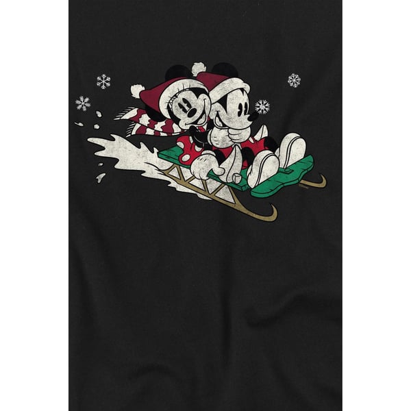 Disney Herrar Kälkåkning till jul Musse & Mimmi Pigg T-shirt