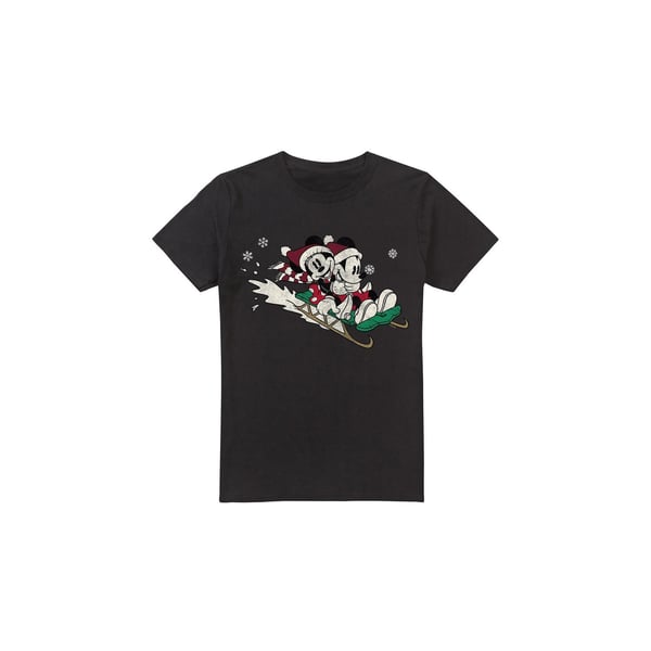 Disney Herrar Kälkåkning till jul Musse & Mimmi Pigg T-shirt