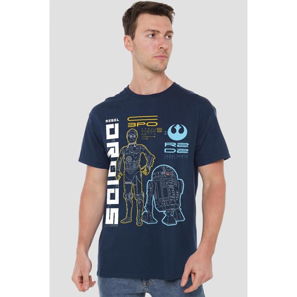 Star Wars Mens Rebel Droids T-Shirt