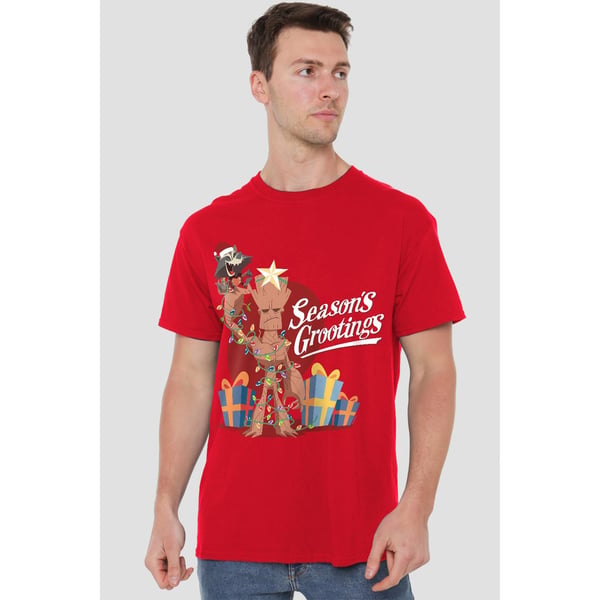 Guardians Of The Galaxy Mens Seasons Grootings T-Shirt