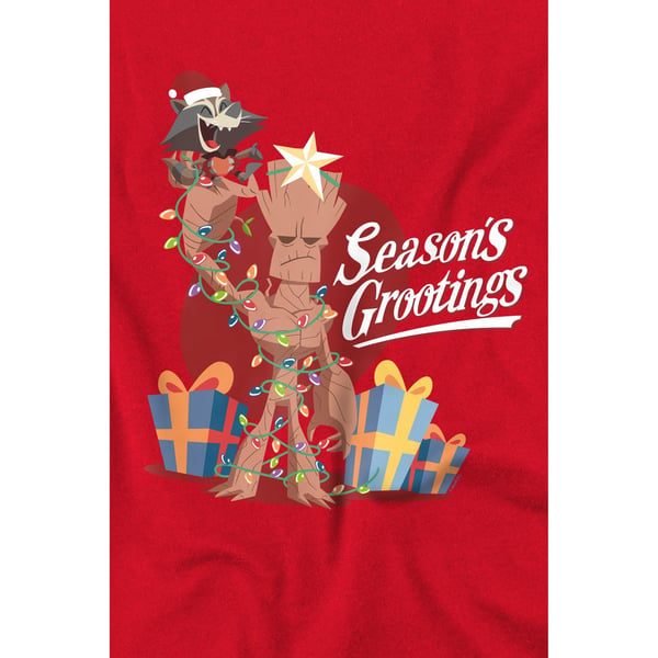 Guardians Of The Galaxy Mens Seasons Grootings T-Shirt