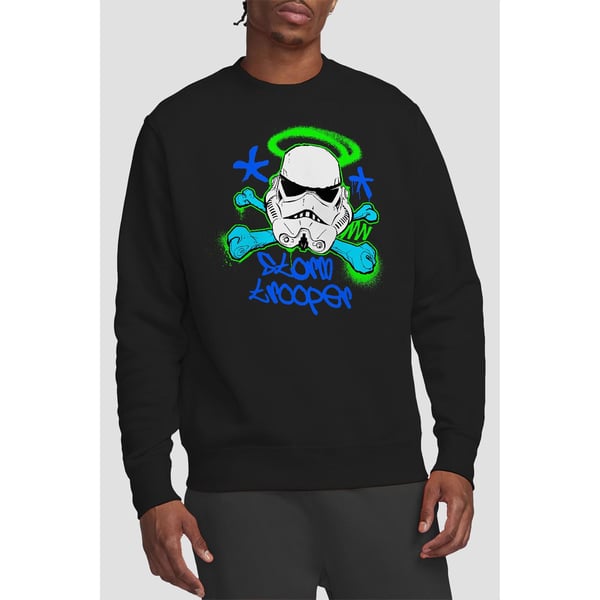 Star Wars Unisex Adult Stormtrooper Stencil Sweatshirt