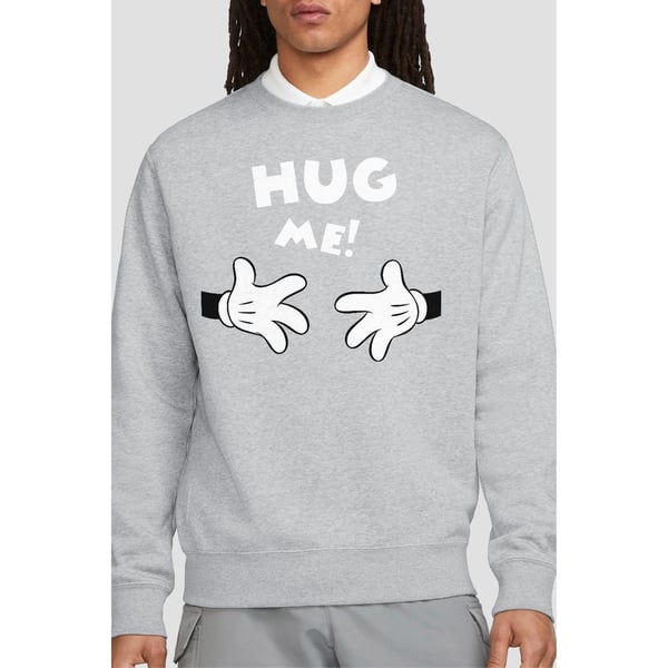 Disney Unisex Adult Hug Me Mickey Mouse Valentine`s Day Sweatshirt