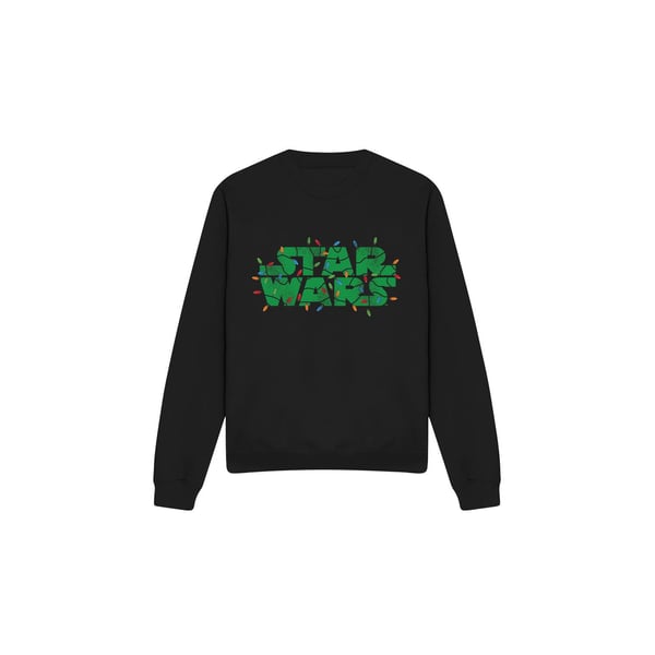 Star Wars Unisex Adult Christmas Lights Logo Sweatshirt