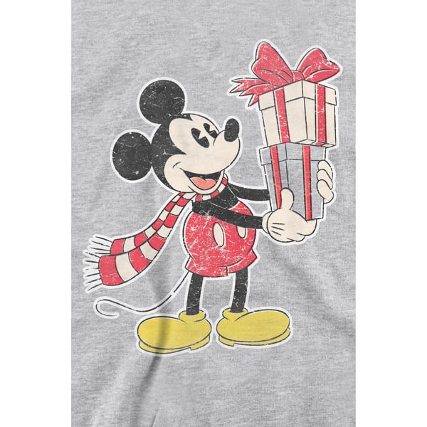 Disney Unisex Adult Mickey Mouse Present Christmas Sweatshirt