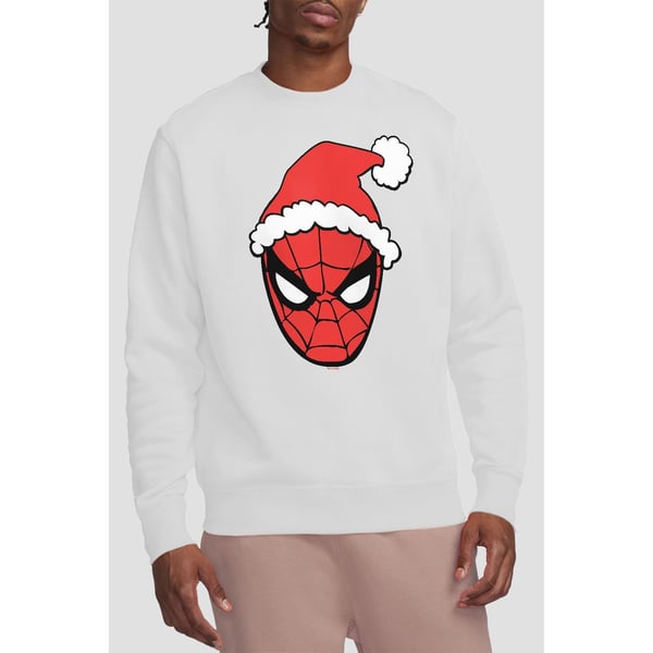 Spider-Man Unisex Adult Santa Hat Sweatshirt