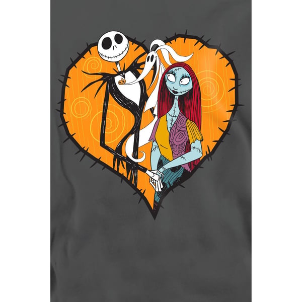The Nightmare Before Christmas Unisex Adult Jack Sally Heart Sweatshirt