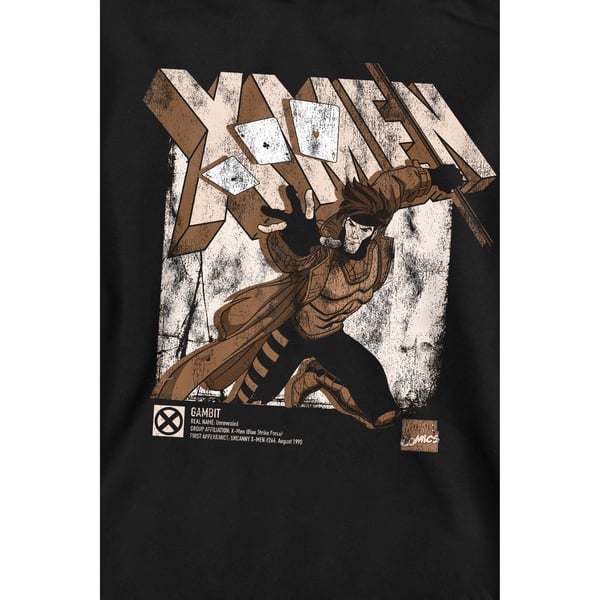Marvel Unisex Adult X-Men Gambit Infographic Sweatshirt