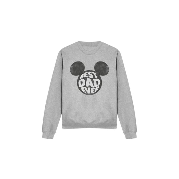 Disney Unisex Adult Best Dad Ever Mickey Mouse Sweatshirt