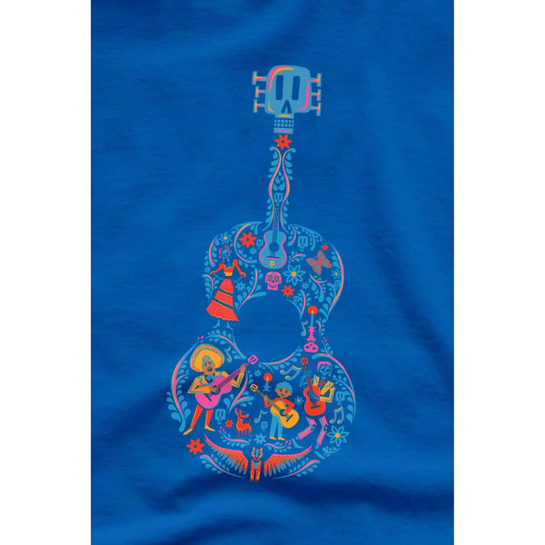 Coco Mens Ernesto Miguel Hector Colourful Guitar T-Shirt