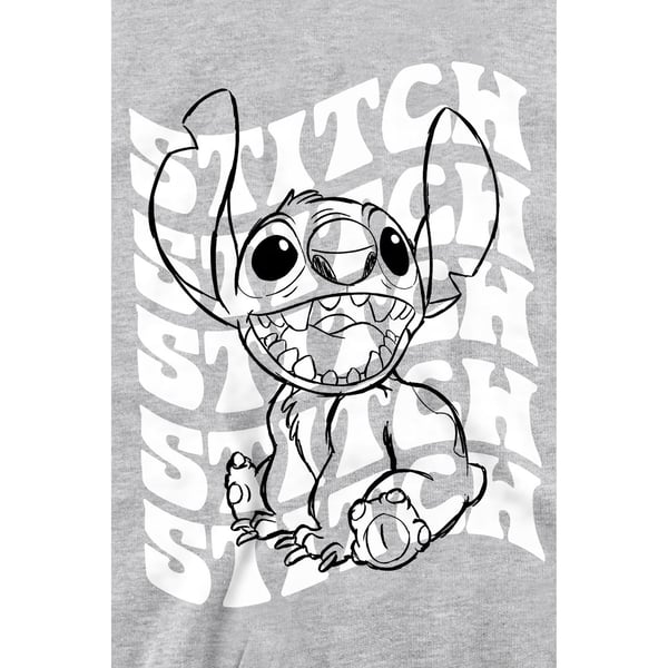 Lilo & Stitch Unisex Adult Sketch Name Repeat Sweatshirt