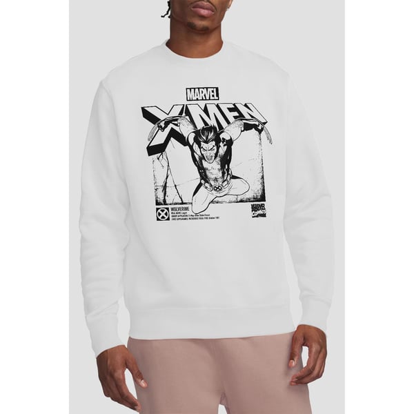 Marvel Unisex Adult X-Men Wolverine Jump Sweatshirt