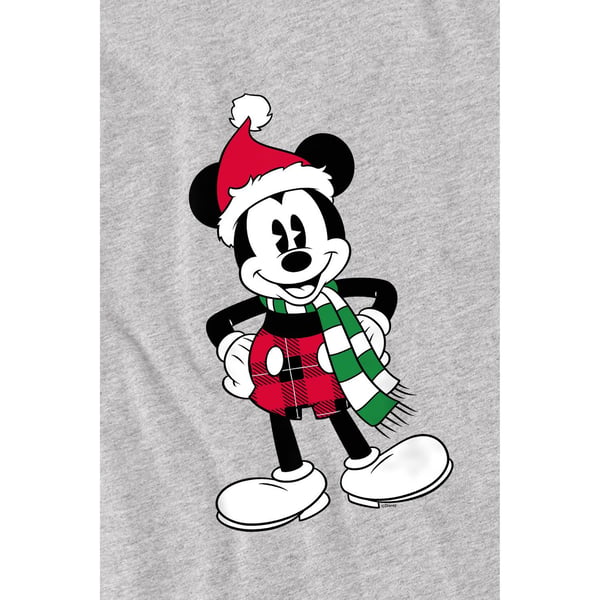 Disney Childrens/Kids Mickey Mouse Tartan Christmas T-Shirt