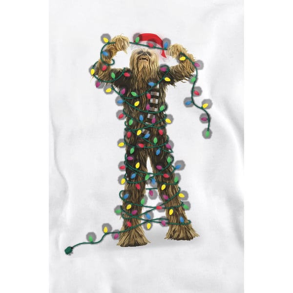 Star Wars Unisex Adult Chewbacca Fairy Lights Christmas Sweatshirt
