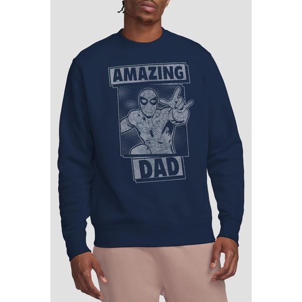 Spider-Man Unisex Adult Amazing Dad Mono Fathers Day Sweatshirt