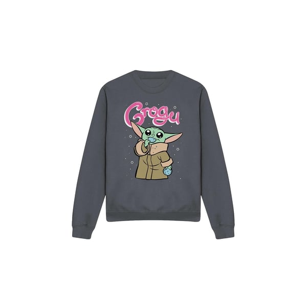 Star Wars: The Mandalorian Unisex Adult Grogu Bubble Sweatshirt