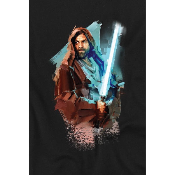 Star Wars Mens Obi Wan Kenobi Painted T-Shirt