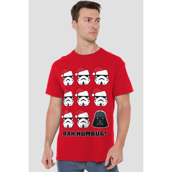 Star Wars Mens Bah Humbug Stormtrooper Darth Vader T-Shirt