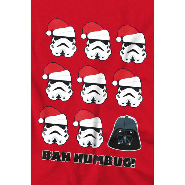 Star Wars Mens Bah Humbug Stormtrooper Darth Vader T-Shirt