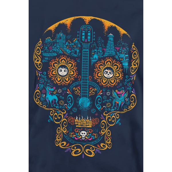 Coco Unisex Adult Day Of The Dead Miguel Dante Colourful Skull Sweatshirt