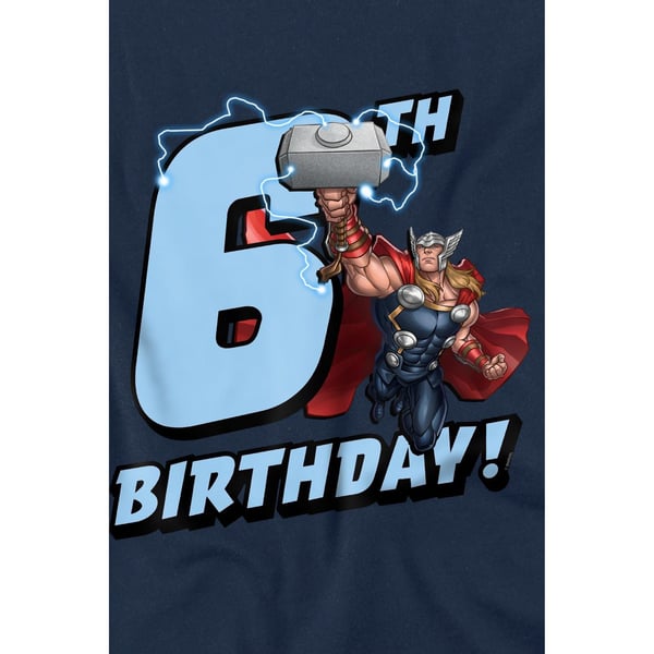 Thor Childrens/Kids 6th Birthday T-Shirt