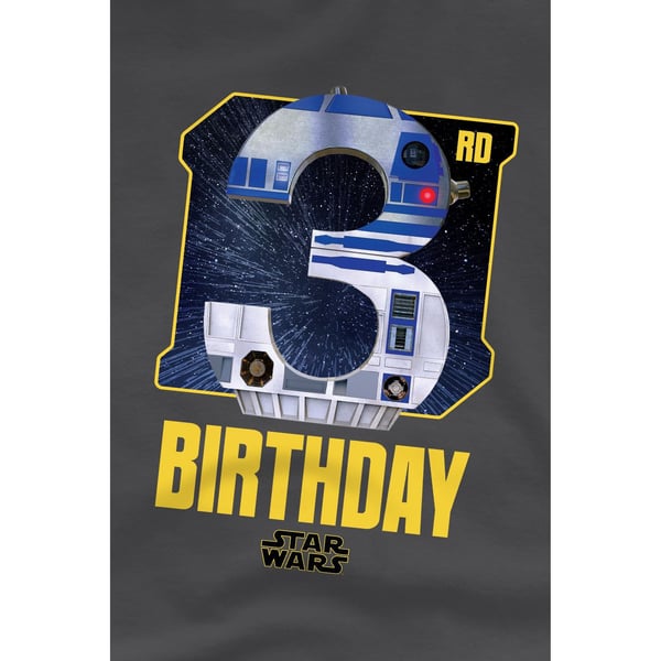Star Wars Childrens/Kids R2-D2 Space 3rd Birthday T-Shirt
