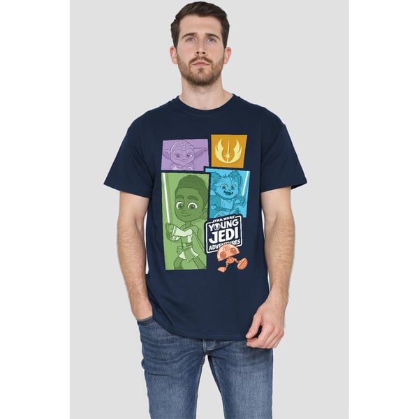 Star Wars Mens Young Jedi Adventure Blocks T-Shirt