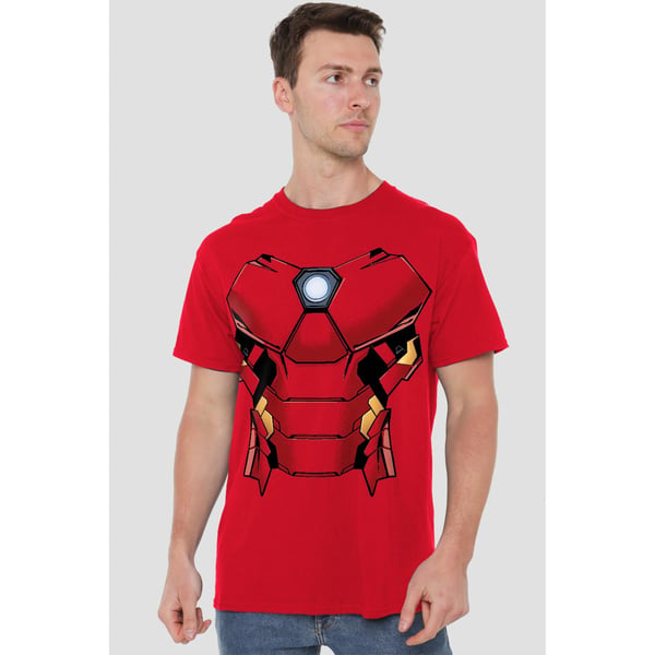 Iron Man T-shirt med kostume til mænd