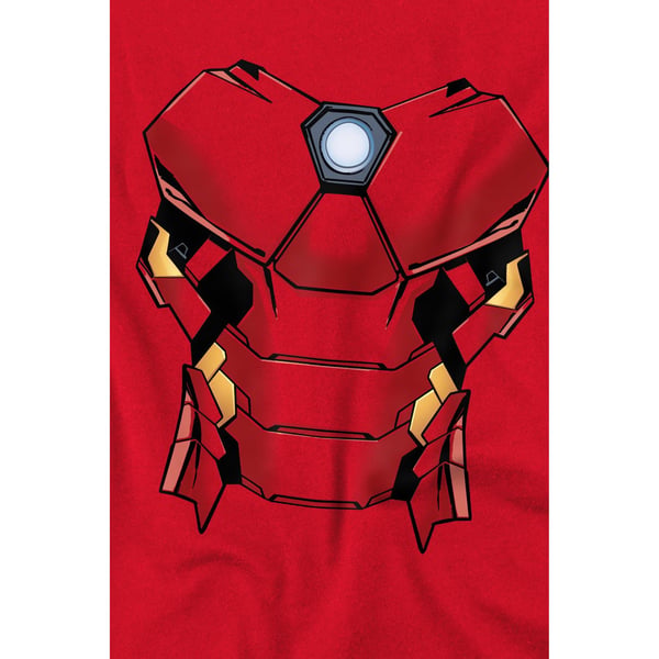 Iron Man T-shirt med kostume til mænd