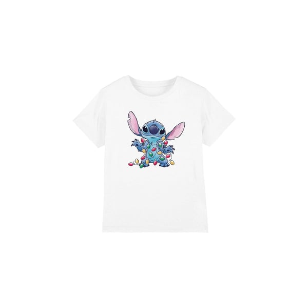 Lilo & Stitch Childrens/Kids Christmas Lights Sketch T-Shirt Lilo & Stitch Childrens/Kids Christmas Lights Sketch T-Shirt