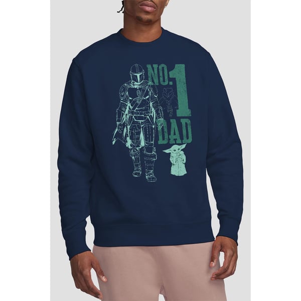 Star Wars: The Mandalorian Unisex Adult No. 1 Dad Mando Sweatshirt