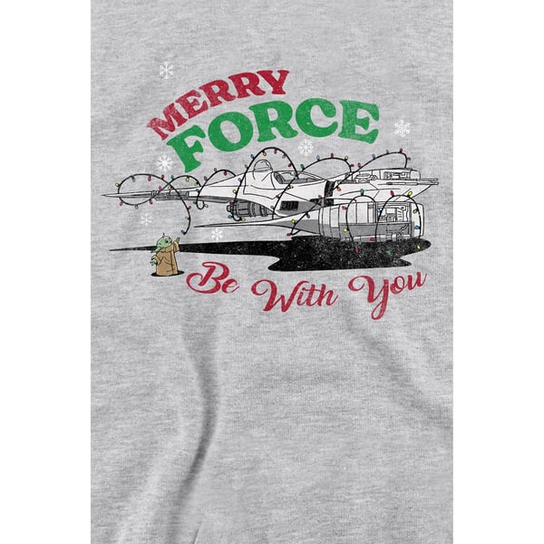 Star Wars: The Mandalorian Unisex Adult Merry Force Be With You Grogu Sweatshirt