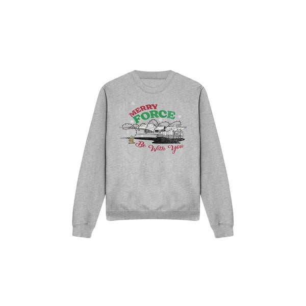 Star Wars: The Mandalorian Unisex Aikuisten Merry Force Be With You Grogu Collegepaita