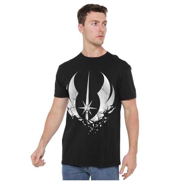 Star Wars Mens Jedi Obi Wan Kenobi Shattered T-Shirt