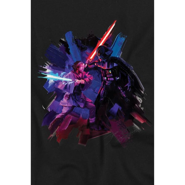 Star Wars Mens Obi Wan Kenobi Vader Painted T-Shirt