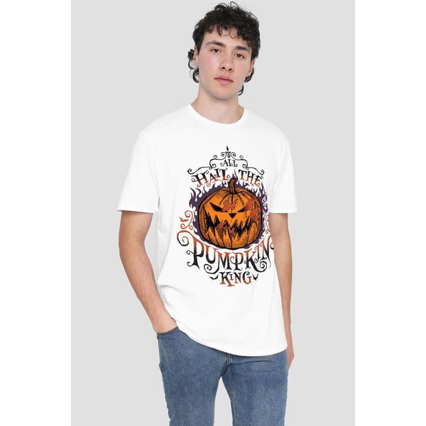 The Nightmare Before Christmas Miesten Hail The Pumpkin King T-paita