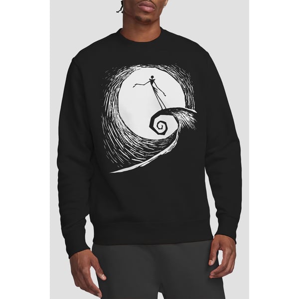 The Nightmare Before Christmas Unisex Adult Jack Moon Silhouette Sweatshirt