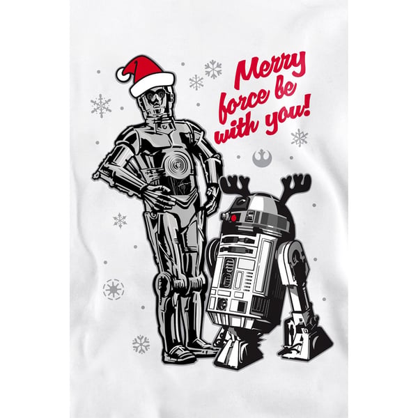 Star Wars Unisex Aikuisten Hyvää joulua -droidit -collegepaita