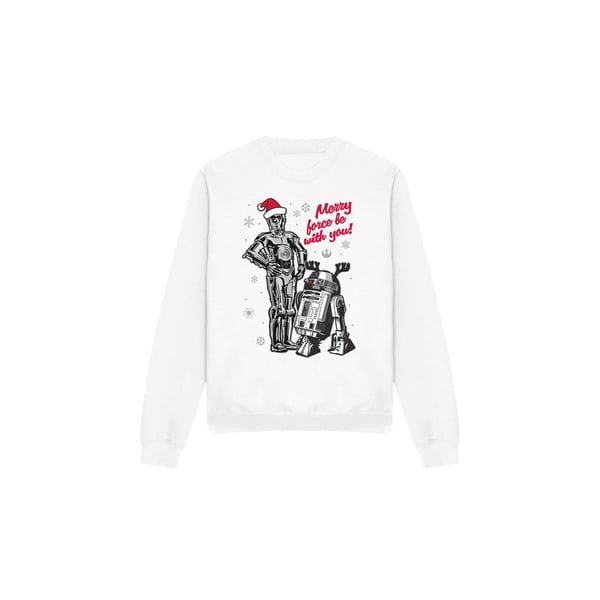Star Wars Unisex Adult Merry Christmas Droids Sweatshirt