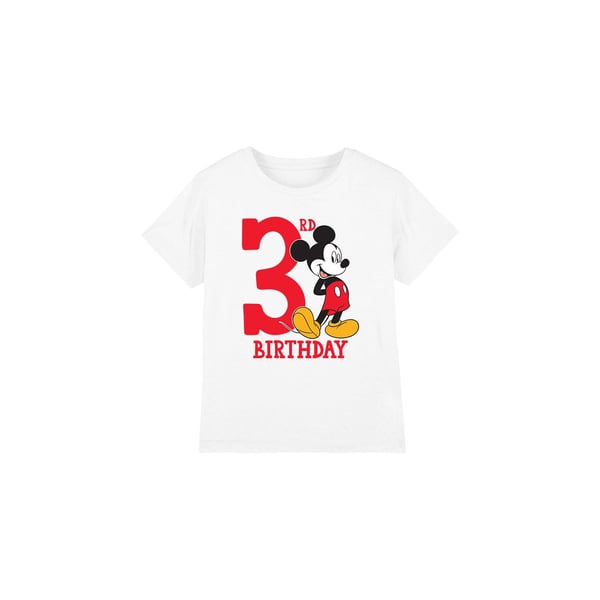 Disney Childrens/Kids Mickey Mouse 3rd Birthday T-Shirt